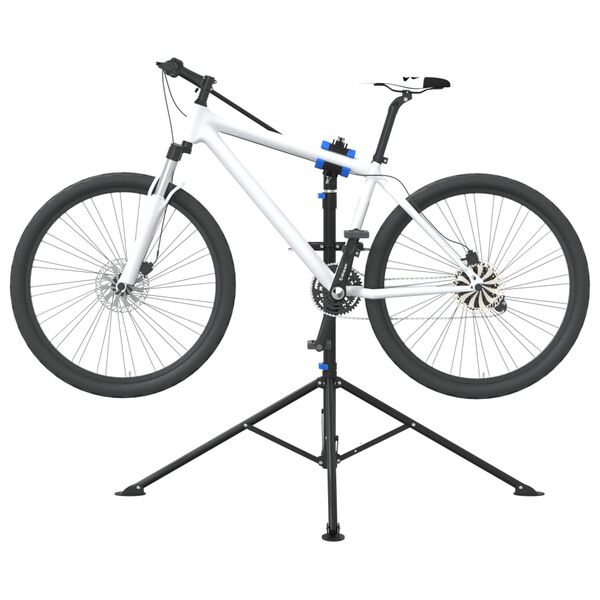 vidaXL Supporto Riparazione Bici Regolabile 108-188 cm Blu in Acciaio