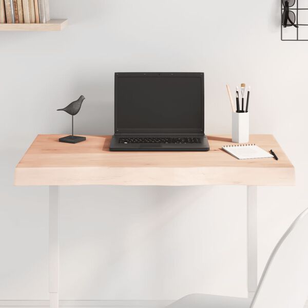 vidaXL Piano per Tavolo 80x60x(2-6) cm Rovere Non Trattato Bordi Vivi