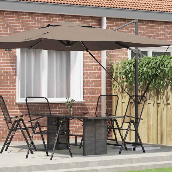 vidaXL Parasol Roma Talpa 286 x 285 x 265 cm Poliestere e Alluminio