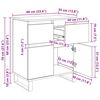 vidaXL Credenza con cassetto Legno vecchio 60 x 35 x 70 cm