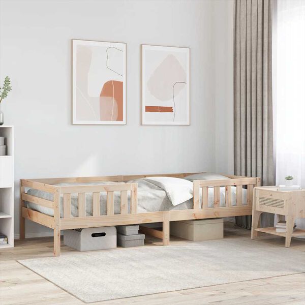 vidaXL Letto senza Materasso 75x190 cm in Legno Massello Pino