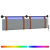 vidaXL Testiera sospesa Con luce LED Grigio Chiaro PU Antico