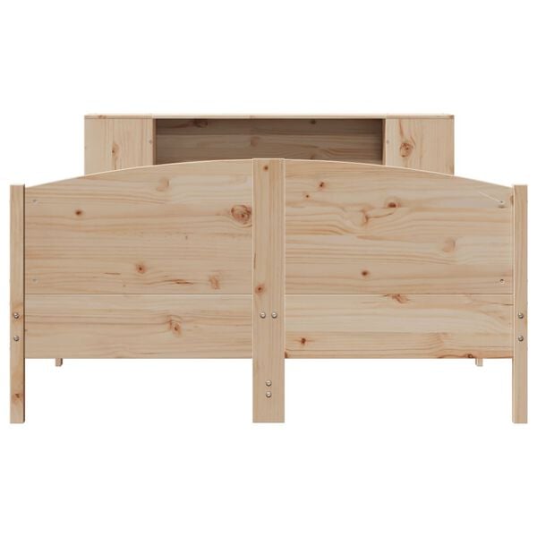 vidaXL Letto Libreria senza Materasso 140x190 cm in Legno di Pino