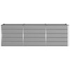 vidaXL Fioriera Grigio chiaro 240 x 80 x 75 cm Acciaio