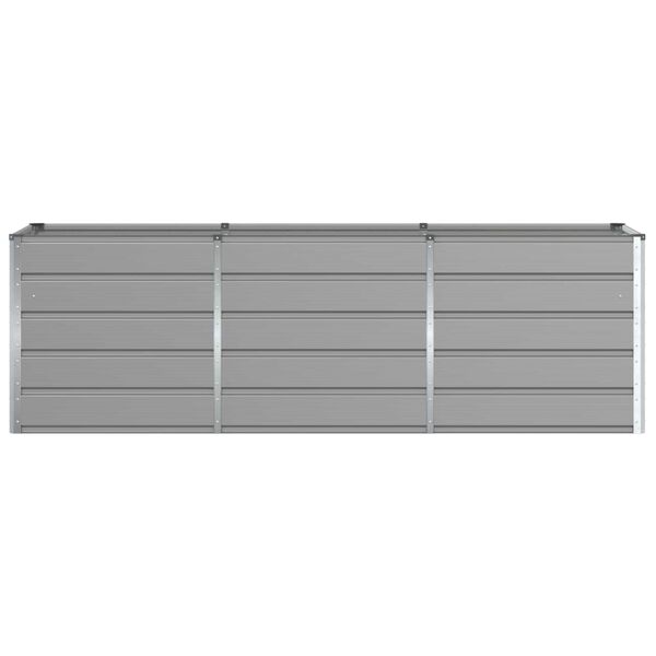 vidaXL Fioriera Grigio chiaro 240 x 80 x 75 cm Acciaio