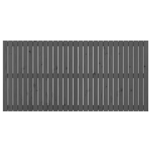 vidaXL Testiera da Parete Grigia 185x3x90 cm in Legno Massello di Pino