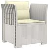 vidaXL Poltrona a 1 Posto con Cuscini Aspetto Rattan PP Bianco