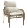 vidaXL Set Divano da Giardino 4 pz con Cuscini Beige in Polyrattan