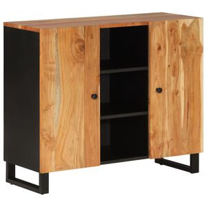 vidaXL Credenza con 2 Ante 90x33x75 cm in Legno Massello di Acacia