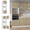 vidaXL Mobile per Microonde Rovere Sonoma 60x57x207 cm Multistrato