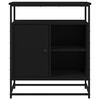 vidaXL Credenza Nera 69x35x80 cm in Legno Multistrato