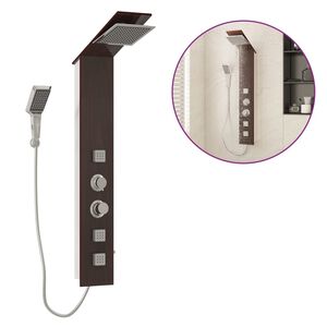 vidaXL Pannello Doccia in Vetro Marrone