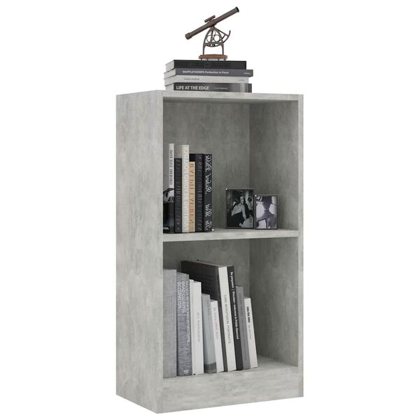 vidaXL Libreria Grigio Cemento 40x24x75 cm in Legno Multistrato