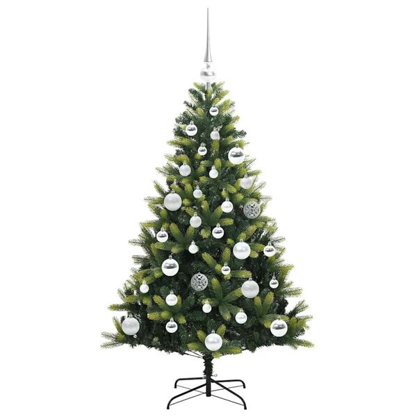 vidaXL Albero di Natale Artificiale Pieghevole 150 LED Verde 120 cm