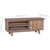 vidaXL Mobile Porta TV 100x30x40 cm in Legno Massello di Teak