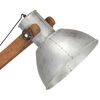 vidaXL Lampada da Pavimento Argento in Legno Massello di Mango E27