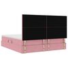 vidaXL Letto con contenitore e LED con led Rosa 180 x 200 cm Velluto