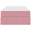 vidaXL Letto con contenitore e materasso Rosa 100 x 200 cm Velluto