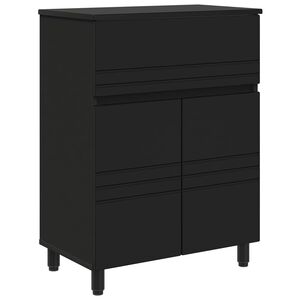 vidaXL Mobiletto da bagno Nero 60 x 35 x 80 cm Legno ingegnerizzato