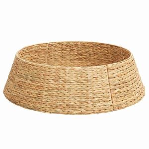 vidaXL Collare per Albero di Natale Rotondo Marrone 90 x 90 x 28 cm