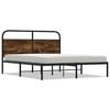 vidaXL Giroletto senza Materasso Rovere Fumo 120x190 cm in Truciolato