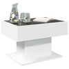 vidaXL Tavolino Salotto con LED Bianco 70x50x45 cm Legno Multistrato