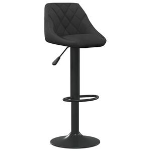 vidaXL Sgabello da Bar Nero in Velluto