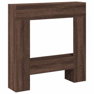 vidaXL Cornice per Camino Rovere Marrone 81x18x82 cm in Truciolato