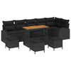 vidaXL Set Divano da Giardino 10 pz 9-Numero di posti Nero