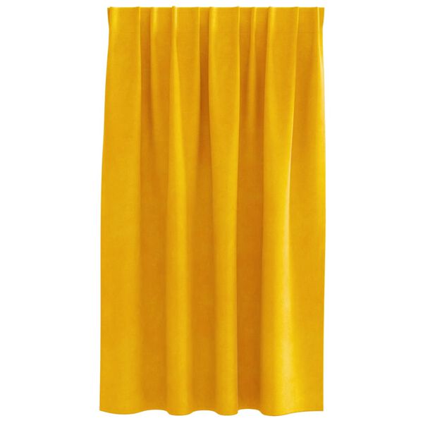 vidaXL Tende oscuranti 2 pcs Giallo senape 140 x 140 cm Velluto