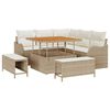 vidaXL Set Divano da Giardino 8 pcs Beige polyrattan