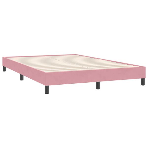 vidaXL Giroletto senza Materasso Rosa 140x220 cm Velluto