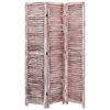 vidaXL Divisorio a 3 Pannelli Marrone 105x165 cm in Legno