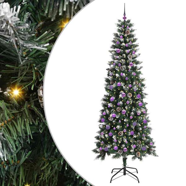vidaXL Albero di Natale artificiale con 300 LED Verde 96 x 96 x 240 cm