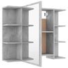 vidaXL Mobile Bagno con Specchio Grigio Cemento 80x20,5x64 Multistrato