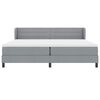 vidaXL Letto a molle con materasso Grigio chiaro 200 x 200 cm Tessuto