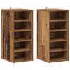vidaXL Scarpiere 2 pz Legno Antico 32x35x70 cm in Legno Multistrato