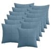 vidaXL Federa 12 pcs ALMELO Blu 40 x 40 cm corduroy