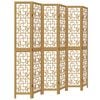 vidaXL Divisorio Ambienti 6 Pannelli Marrone Legno Massello Paulownia