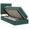 vidaXL Letto con contenitore e materasso Verde Scuro 90 x 190 cm