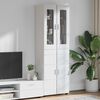 vidaXL Credenza con lo scaffale FLORIN Bianco Lucido 60 x 35 x 182 cm