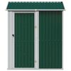vidaXL Capanno da Giardino Verde 192x152,5x237 cm Acciaio Zincato