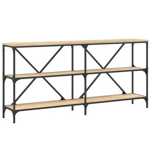 vidaXL Tavolo Consolle Rovere Sonoma 160x30x75 cm Multistrato e Ferro