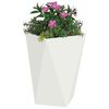 vidaXL Fioriera 2 pcs Bianco 50 x 50 x 75 cm Acciaio