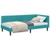 vidaXL Cornice del letto ad angolo Turchese 90 x 190 cm Velluto