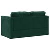vidaXL Divano Letto da Terra 2 in 1 Verde Scuro 122x204x55 cm Velluto