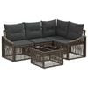 vidaXL Set Divano da Giardino 5 pz 4-Posti Grigio polyrattan
