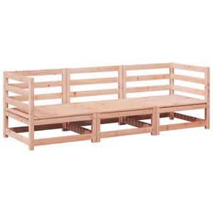 vidaXL Set Divani da Giardino 3 pz in Legno Massello Abete Douglas