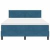 vidaXL Letto a molle con materasso Blu Scuro 160 x 200 cm Velluto