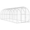 vidaXL Pollaio Argento 600 x 200 x 200 cm Acciaio zincato